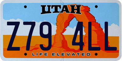 UT license plate Z794LL