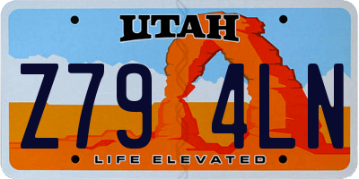 UT license plate Z794LN