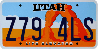 UT license plate Z794LS