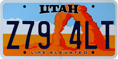 UT license plate Z794LT