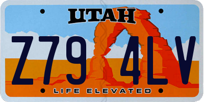 UT license plate Z794LV