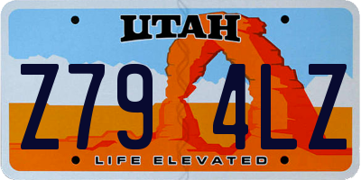 UT license plate Z794LZ