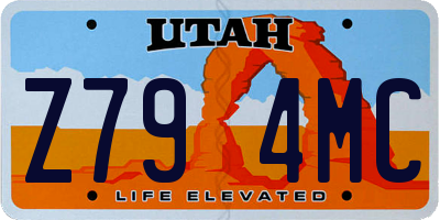 UT license plate Z794MC