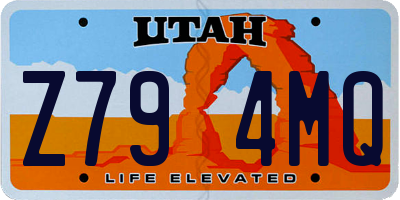 UT license plate Z794MQ