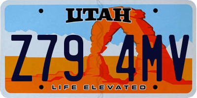 UT license plate Z794MV