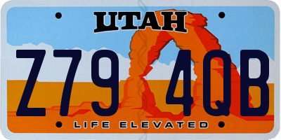 UT license plate Z794QB