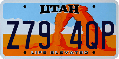 UT license plate Z794QP