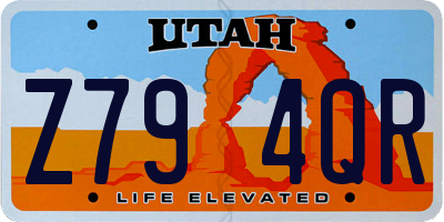 UT license plate Z794QR