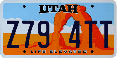 UT license plate Z794TT