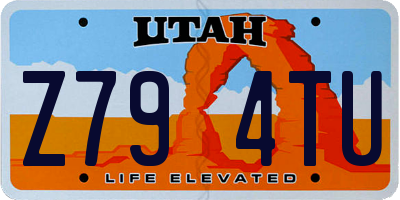 UT license plate Z794TU