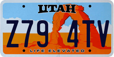 UT license plate Z794TV