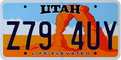 UT license plate Z794UY