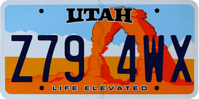 UT license plate Z794WX