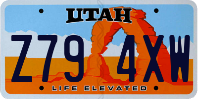 UT license plate Z794XW