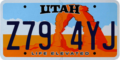 UT license plate Z794YJ