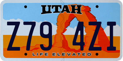 UT license plate Z794ZI