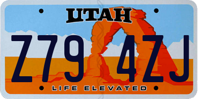 UT license plate Z794ZJ