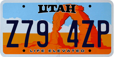 UT license plate Z794ZP