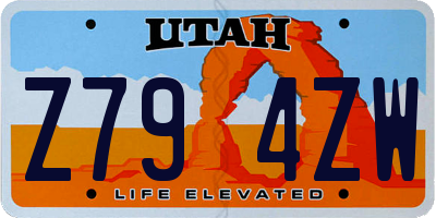 UT license plate Z794ZW