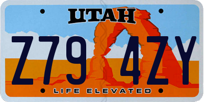 UT license plate Z794ZY