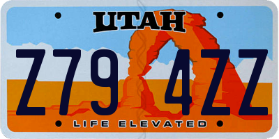 UT license plate Z794ZZ
