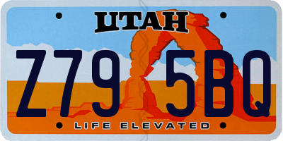 UT license plate Z795BQ