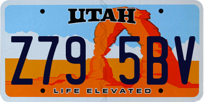 UT license plate Z795BV