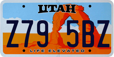UT license plate Z795BZ