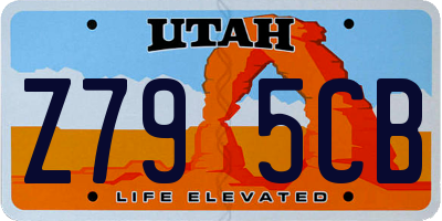 UT license plate Z795CB