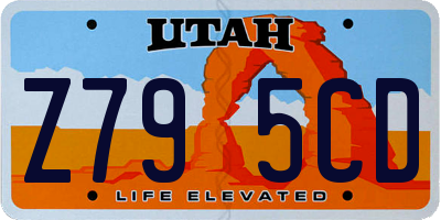 UT license plate Z795CD
