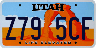UT license plate Z795CF