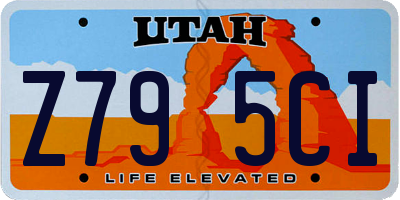 UT license plate Z795CI