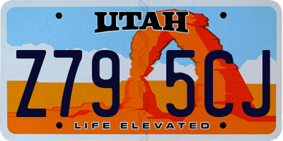UT license plate Z795CJ
