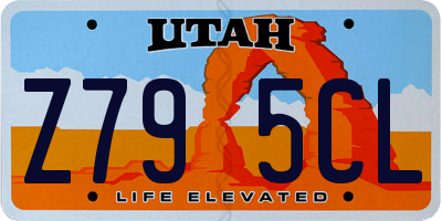 UT license plate Z795CL