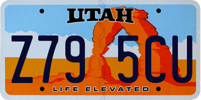 UT license plate Z795CU
