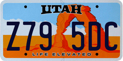 UT license plate Z795DC