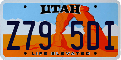 UT license plate Z795DI