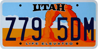 UT license plate Z795DM