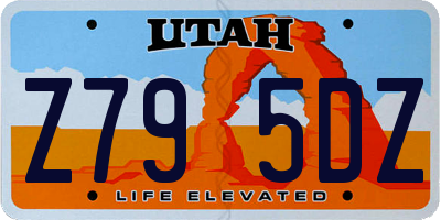 UT license plate Z795DZ