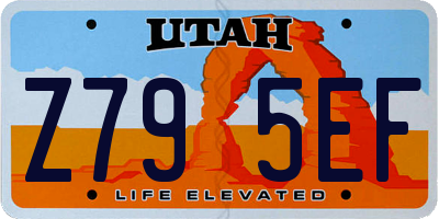 UT license plate Z795EF