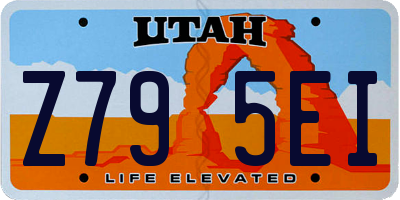 UT license plate Z795EI