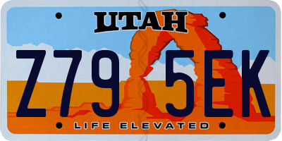UT license plate Z795EK
