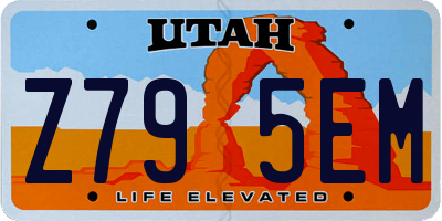 UT license plate Z795EM