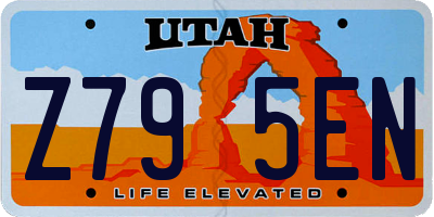 UT license plate Z795EN