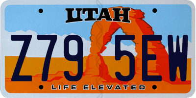 UT license plate Z795EW
