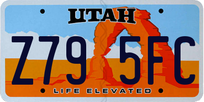 UT license plate Z795FC