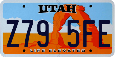 UT license plate Z795FE