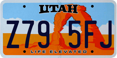 UT license plate Z795FJ