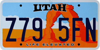 UT license plate Z795FN