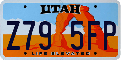 UT license plate Z795FP